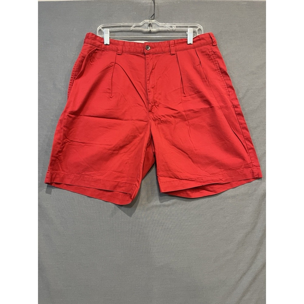 Polo Golf Ralph Lauren Short Mens 34 Red 8"Chino Preppy 100% Cotton Crest Logo